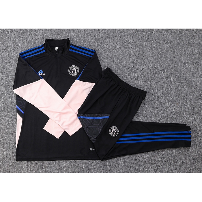 Tuta da Track di Felpa Manchester United 2022-2023 Nero e Rosa